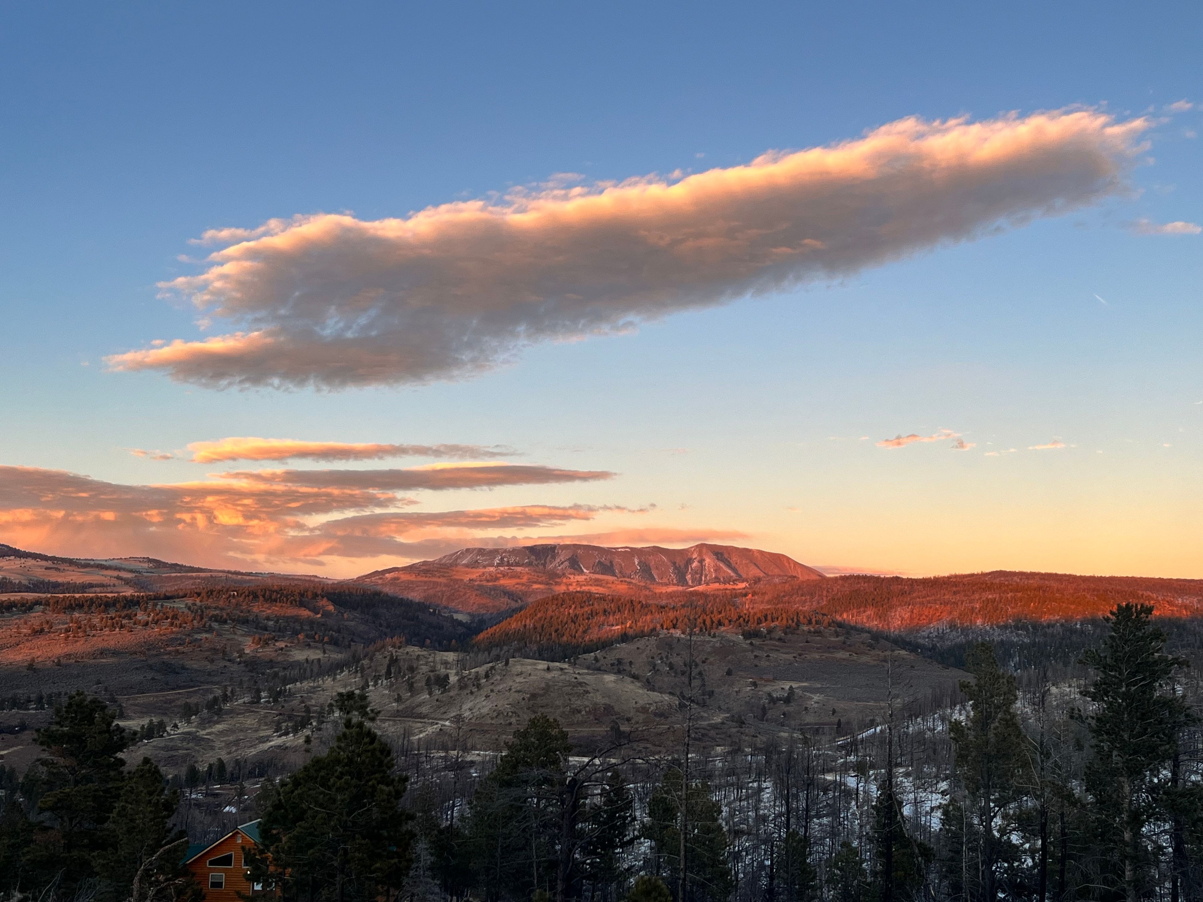 Mountain valley at sunset, Forbes Park